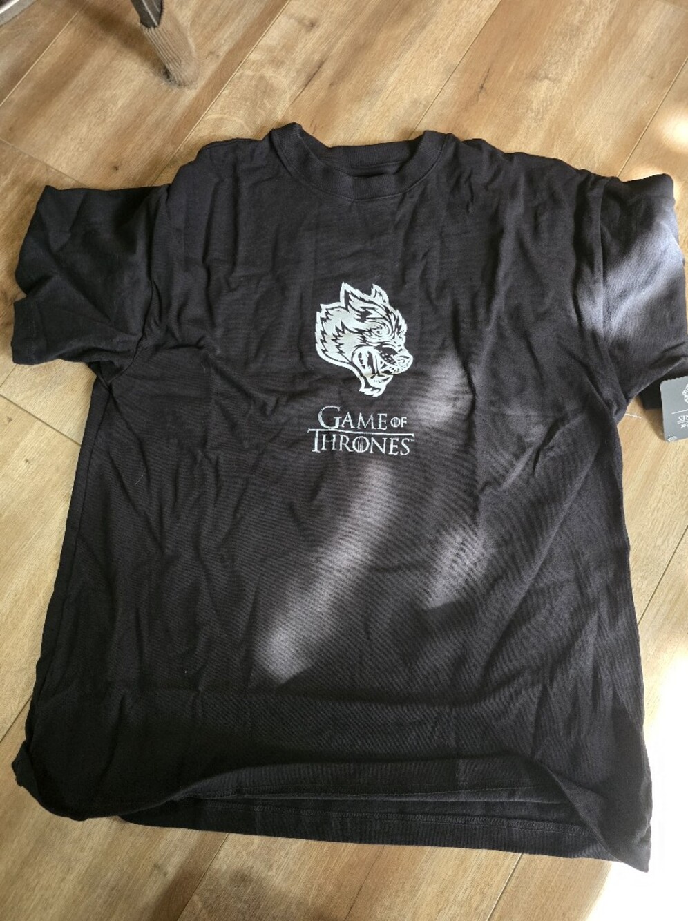 Game Of Thrones Black Graphic T‑Shirt - Irom Wolf Logo Medium